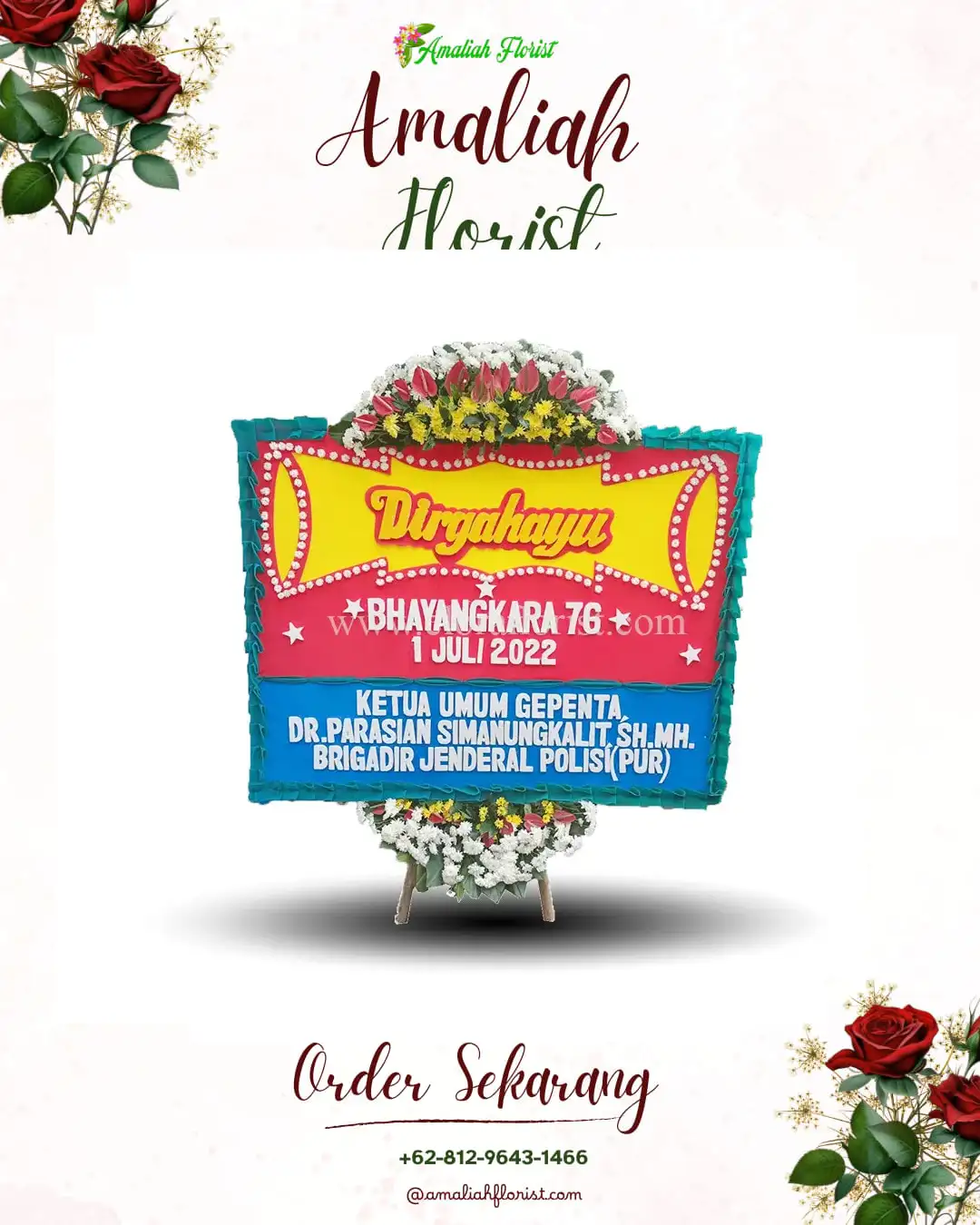 Papan Bunga HUT Ulang Tahun Bangkal